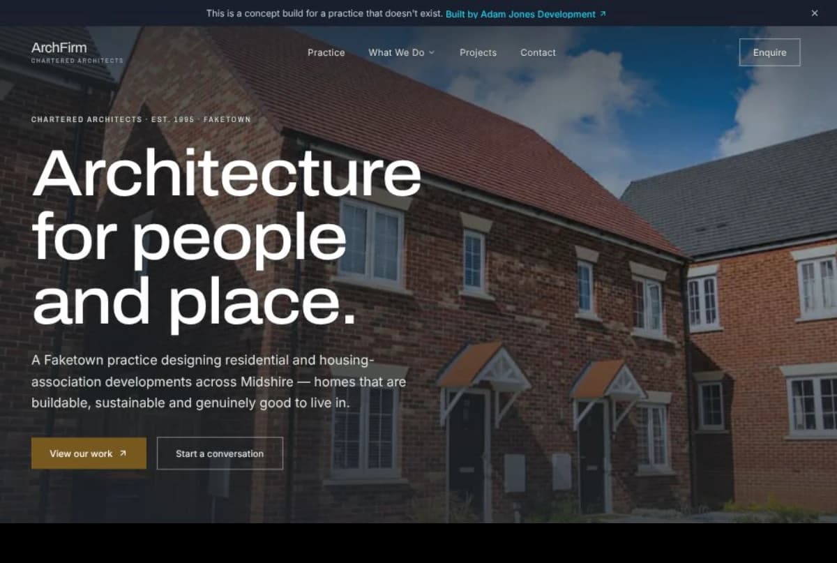 A Site Template for Architecture Practices - Project Screenshot