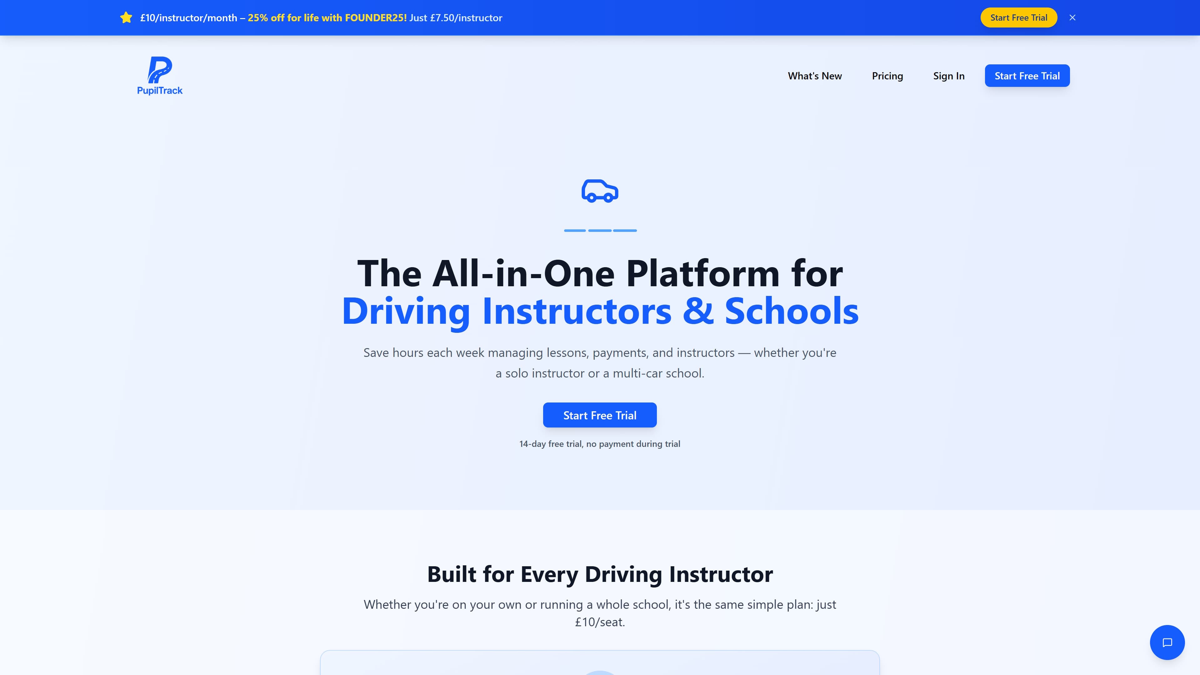 A Multi-Tenant SaaS for Driving Instructors - Project Screenshot
